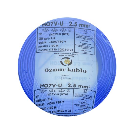 Öznur 2,5 NYA Kablo (Mavi)