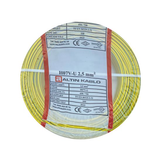 Altın 2,5 NYA Kablo (Sarı-Yeşil)