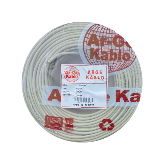 Arge Kablo CCTV 2+1 2x0,50 Kamera Kablo (CCA)