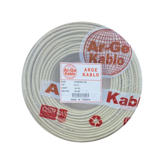 Arge Kablo CCTV 4+1 4x0,22 Kamera Kablo (Bakır)