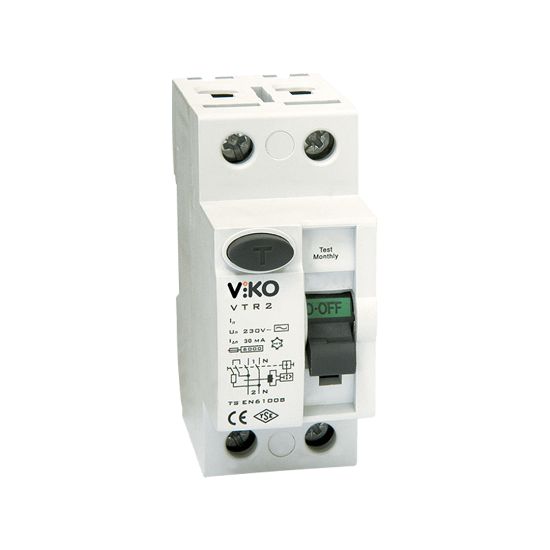 Viko 2x63A 30mA Monofaze Kaçak Akım Sigorta Rölesi