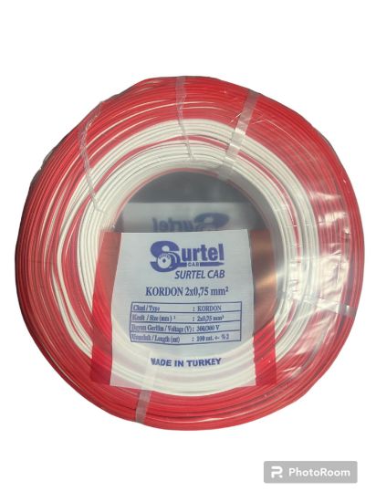 Surtel Kablo 2x0,75 Kordon (Bakır)