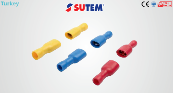1,50-2,50MM 0,8X4,75 MAVİ Tam İzoleli Faston Tip Kablo Uçları