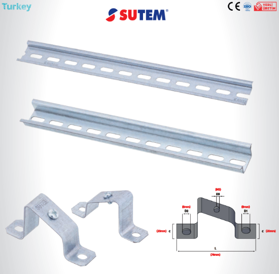 Delikli Sac Ray TABAN 35X7,5MM - UZUNLUK 2MT