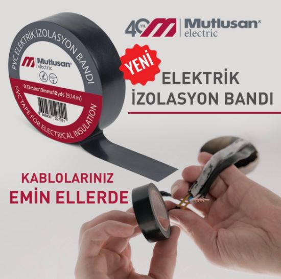 Mutlusan PVC ELEKTRİK İZOLE BANT - SİYAH